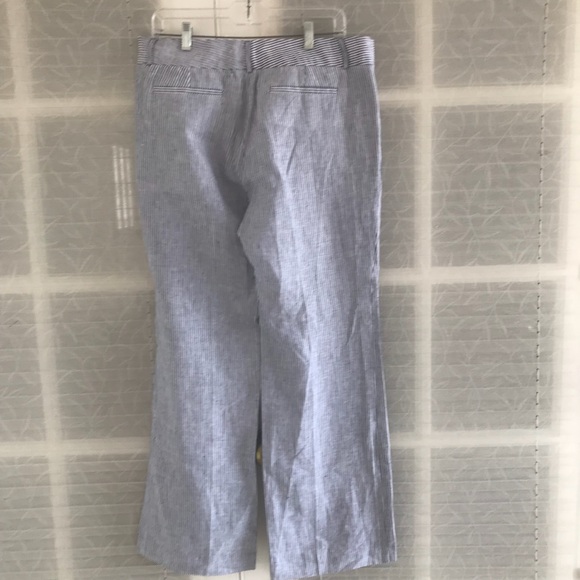 Pantalon Crop Banana Republic - Bleu à Rayures Rouges, Taille 12P - Neuf Avec étiquettes